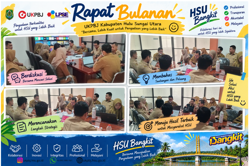 RAPAT BULANAN UKPBJ KABUPATEN HULU SUNGAI UTARA